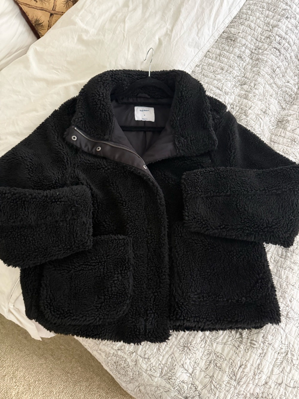 Old Navy Black Sherpa Teddy Jacket